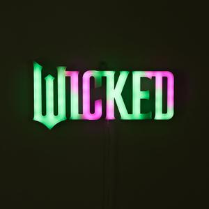 Wicked the Movie Neon LED Hanging Wall Art, Decorative Lighting for Kids Bedroom & Playroom Wall Dcor, 4.4 x 8.94