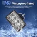 1 Pack High Power Led Light Bar Rectangular with Projector Len, Yellow Auxiliary Light Barled, Lights for Car Truck Boat SUV ATV Auxiliary Work Light