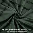 Siiluminisoy Boho Extra Long Dark Green Shower Curtain with Tassel, Woven Fabric Shower Curtain, Tufted Chevron Striped, 72 x 78, Modern Chic Textured Minimalist Bathroom Shower Curtains