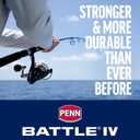 Penn Battle IV Spinning Reel and Fishing Rod Combo, 5000 Size Reel - 8' - Medium Heavy - 2pc