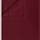 Twin Flat Sheet Only, 1 Pack Top Bed Sheets, Soft Breathable Brushed Microfiber Color-Coded Label Threads, (66"x96",Burgundy)