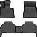 Mixsuper Floor Mats Fit for BMW X5 2019-2026 (Only for 5 Passenger, Not for 7 Seat), TPE All Weather Floor Liners 1st & 2nd Row Mat Set Accessories Durable Black