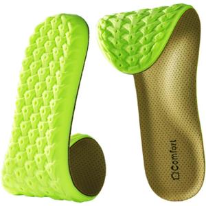 Sneaker Insoles Replacement,Comfortable Sports Shoe Inserts for Men Women Kids,for Shock Absorption and Relieve Foot Pain, Plantar Fasciitis (Beige, Women US 6.5-7 Big Kids 4.5-5.5)