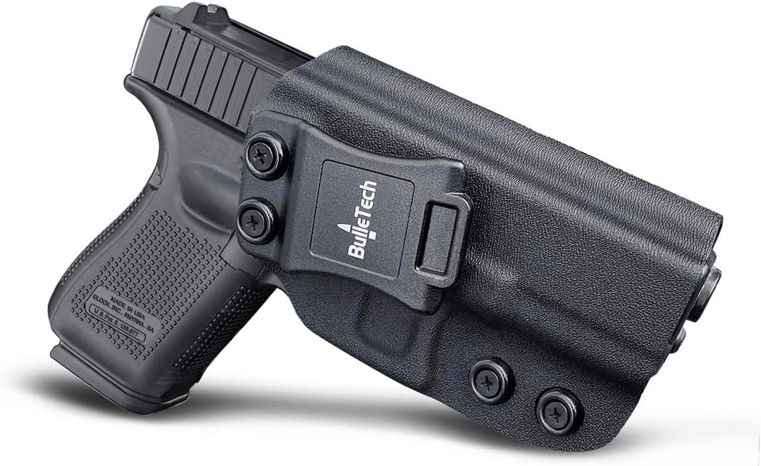 IWB Kydex Holster Fits: Glock 19 19x 25 44 45 Gen 3 4 5 &Glock 23 32 Gen 3 4Inside Waistband Concealed Carry for G19 G19x G23 G32 G32 G45 (Black, Right Handed)