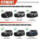 Roof Rack Cross Bars for 2021-2025 Ford Bronco Sport (Off-Road) 396lbs Lockable Roof Rails Crossbars Anti-Theft Roof Rackfor Cargoes, Bicycles, Kayaks, Luggage Racks, Suitcases, Canoes