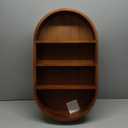 Kate and Laurel Hutton Midcentury Capsule Wall Shelf; 16 x 28; Walnut Brown; Geometric Decorative Shelves for Wall