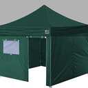 Eurmax USA Full Zippered Walls for 10 x 10 Easy Pop Up Canopy Tent,Enclosure Sidewall Kit with Roller Up Mesh Window and Door 4 Walls ONLY,NOT Including Frame and TopForest Green