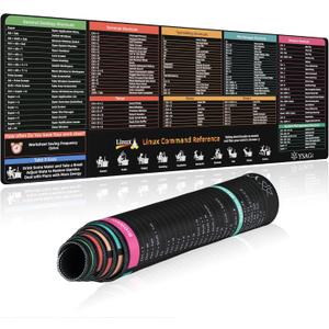 Linux Mouse Pad, Linux Commands Pad, Linux Command Line Mouse Pad for Kali/Ubuntu/Red Hat/Debian/OpenSUSE/Centos/Arch/Mint for Programmers, Developers(Linux Commands, 31.5" x 11.8")