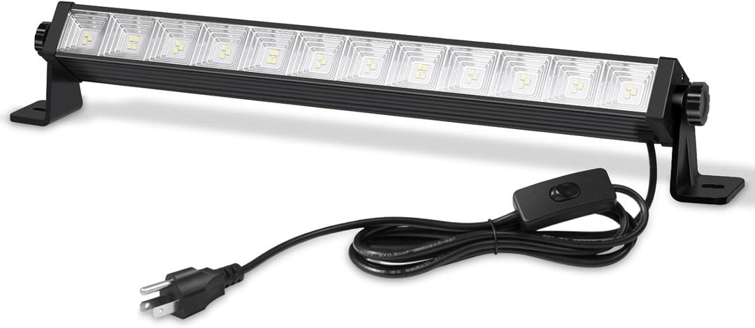 1 Pack 24W LED Shop Lights  5400 lm 6000 K Daylight, 6.5 ft Plug-in Cord with Inline Switch, 180 Tilt, Graphene Cooled  Linkable Garage, Workshop, Warehouse, Yard Lighting