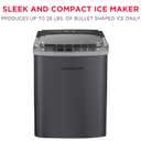 Frigidaire Countertop Portable, 26 lb per Day Bullet Ice Maker Machine (Black Stainless Steel)