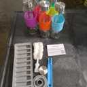 Zukro 18 oz Glass Water Bottles with Lids, 6 Pack Leak Proof Juice Bottles With Stainless Steel Cap for Juicing, Smoothie, Homemade Beverages Container, Reusable Drinking Jar with Grip Band, BPA Free