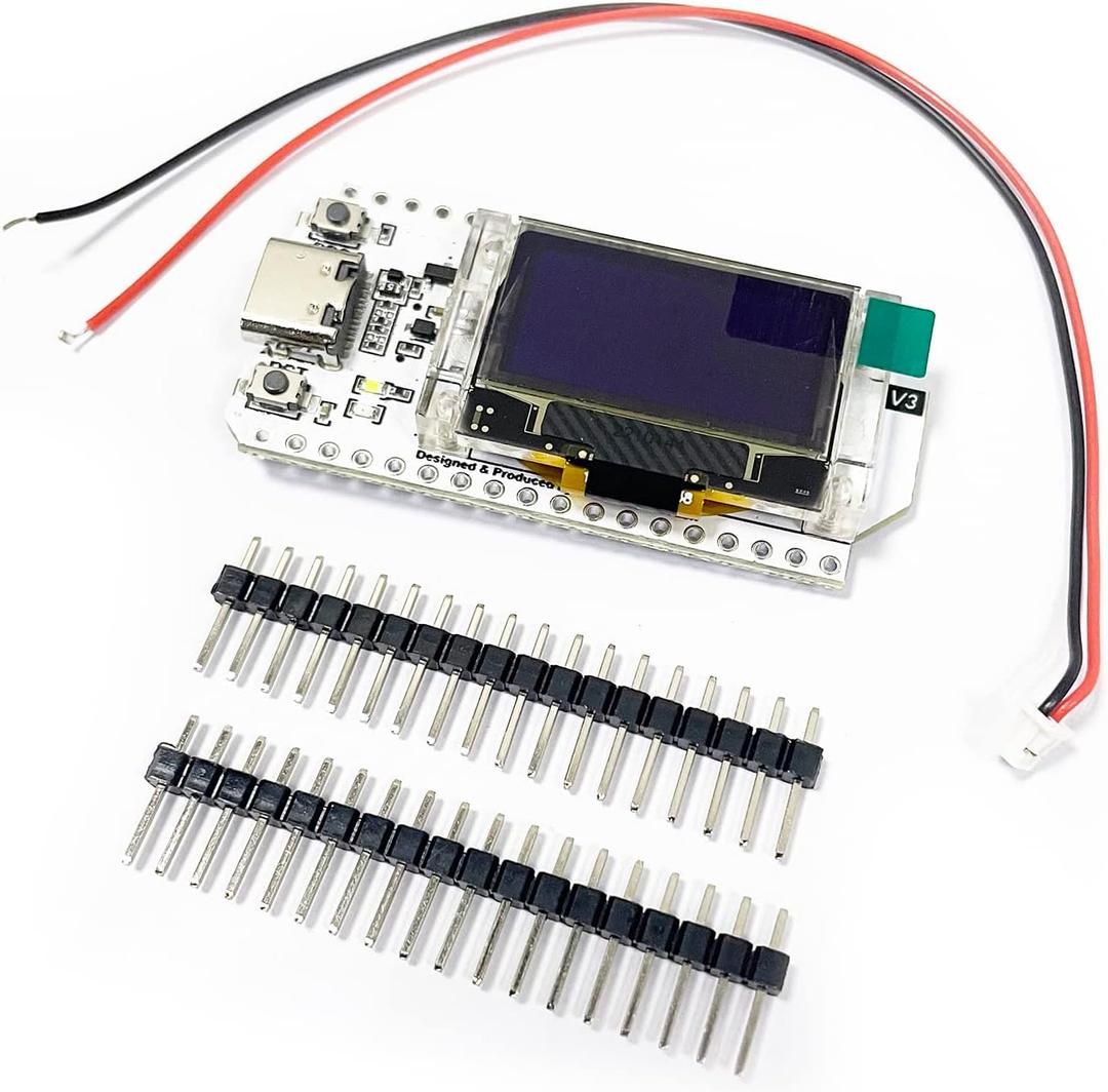 HiLetgo ESP32 OLED WiFi Kit V3 Type-C ESP-32 0.96 Inch Blue OLED Display WiFi+Bluetooth CP2012 Internet Development Board for Arduino ESP8266 NodeMCU (Small)