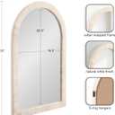 Kate and Laurel Rahfy Boho Arch Rattan Mirror