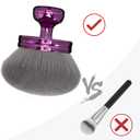 Blend & Blur Extra Large Body Makeup Brush for Self Tanner,Leg Makeup & Bronzer Self Tan Applicator, 3.2inch Wide Round Head Kabuki Brush For Application with Drawstring Bag (Purple)