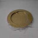 ZENOVLUX 6 Pack 13'' Gold Party Chargers Reusable Large Plates, Great for Elegant Party's Weddings Tableware Great for Serving dish