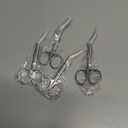 4 Pieces Ostomy Scissors Bandage Scissors Nursing Scissors Stainless Steel Scissors for Doctors, Nurses, Veterinary Home Nursing, 4.3 x 2.1 Inch, Curved (Silver)