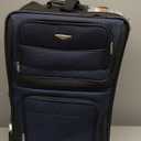 Travel Select Amsterdam Softside Expandable Rolling Luggage, Lightweight 2-Wheel Check-In Suitcase with Push-Button Handle, Navy, 29" Large