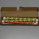 6 Pcs Christmas Flameless Taper Candles 11 Inch Long Polka Dots White Red Green Battery Operated LED Candles Elf Candlestick Table Centerpiece for Xmas Winter Holiday Party Decor