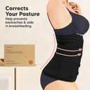 3 in 1 Postpartum Belly Support Recovery Wrap Postpartum Belly Band, After Birth Brace, Slimming Girdles, Body Shaper Waist Shapewear, Post Surgery Pregnancy Belly Support Band (Midnight Black, M/L)