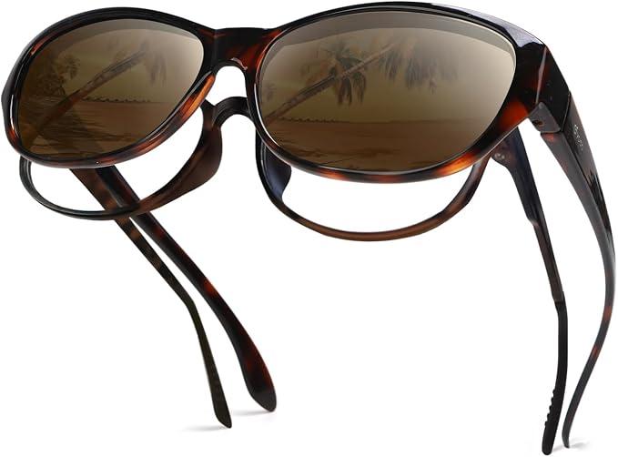 Fit Over Glasses Sunglasses with Polarized Lenses for Men and Women