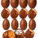 2 x Easter Chocolate Eggs 12 Count - Cookies n Cream & Creme Filled Chocolate Eggs, Large Assorted Easter Chocolate Candy Eggs for Baskets, Egg Hunts & Holiday Candy Treats (EXP 08/31/27)