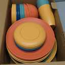 Homienly 40-Piece Premium Wheat Straw Dinnerware Sets, Service for 8, Unbreakable Plates and Bowls Set - Cups Sets, Dinner Plates, Bowls for Kitchen,Dishwasher and Microwave Safe Dishes Set - Multi