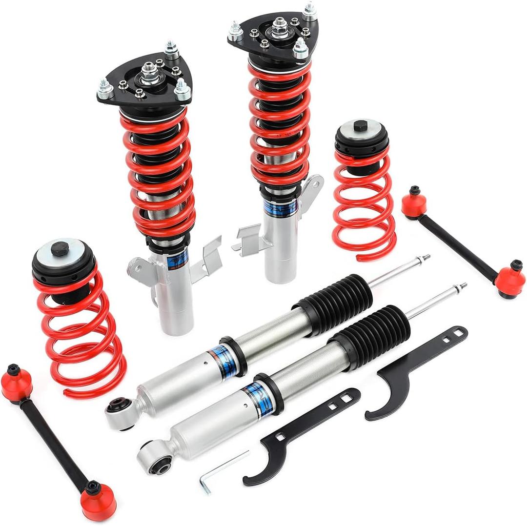 FAPO Coilover for Mazda 3 BL 2008-2013, for Mazdaspeed 3 BL 2010-2013 Adjustable Height Mono-Tube Shock Suspension Strut Lowering Kit