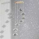 AceList Hanging Disco Ball Sun Catcher Mobile,35 inch Planet-Inspired Mirror Ball Spiral for Sparkle Decor, Handmade Light Reflecting Ornament for Window, Boho Home, Porch Gift
