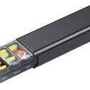 7 Day Weekly Metal Pill Organizer Travel, Kursoaya Premium Aluminum Daily Pill Box, Cute Portable Pill Case, Large Capacity Pill Holder for Supplements, Pills, Vitamins, Medicine (Black)