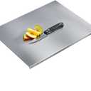304 Stainless Steel Cutting Board Stainless Steel Kitchen Chopping Boards Non-Slip, Dishwasher Safe Ideal for Meat, Vegetables, Fruits, Bread & Baking Commercial & Home Use (15.7 * 11.8in)