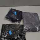 NEW YOUNG 3 Pack Women's Wide Leg Pants With Pockets High Waist Loose Sweatpants Casual Lounge Yoga Workout Palazzo (Large, Black,Navy Blue,Dark Grey)