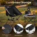 MOON LENCE Portable Camping Chair Plus, Larger & Roomier, Compact and Lightweight Still, Folding Chair for Backpacking & Hiking, 330Lbs Capacity (Black-2pack)