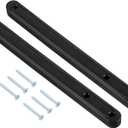 uxcell Drawer Slides, 1Set 180mm - Plastic Drawer Rails with Screw, Side Mounted Grooved Guide Rail for Cabinet Drawer Bedside Table Wardrobe Dresser (Black)