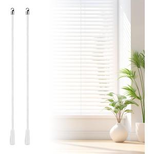 2 Pack Fiberglass Blind Wand Replacement Parts - Stick Accessory with Hook and Handle for Vertical Blinds（36inch）