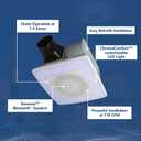 Broan-NuTone ChromaComfort Bathroom Exhaust Fan with Bluetooth Speaker, Powerful 110CFM/1.5 Sones, 24-color LED Light, SPK110RGBL, Wall Switch