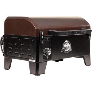 PIT BOSS 10697 Table Top Wood Grill With Temperature Control, Mahogany