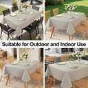 Wondwrla Rectangle Tablecloth, Vinyl Tablecloths with Flannel Backing, Waterproof Wipeable Oil-Proof, Plastic Table Cloth for Dining, Picnic, Camping, Indoor and Outdoor (Light Gray, 52" x 70")