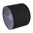 Small Lamp Shade, Black Drum Lampshade 8.7''Top X 8.7'' Bottom X 7.9'' High, Replacement Lamp Shade Natural Linen Hand Crafted for Table Lamps Floor Lamps, Chandelier Lamp, Easy Assembly Required