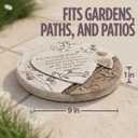 Mom and Dad Memorial Garden Stone, Durable Cement Outdoor Decorative Stones, Sympathy Gifts for Loss of Loved One, Remembrance Gift Memorial Stone Decor for Mom & Dad Grave Decorations for Cemetery
