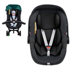 Infant Car Seat Insert, Ultra-Thick Carseat Head Support for Newborn, Breathable Mesh Baby Car Seat Cushion with Filled Sponge, Universal Baby Car Seat Head Support for Stroller, Swing, Carseat (Black)