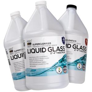 Superclear Liquid Glass Deep Pour Epoxy Resin 3 Gallons Kit, 2-4 Inch Clear Casting Resin for River Tables, Live Edge Wood, Large Molds, Food Safe, Zero VOC, Bubble Free