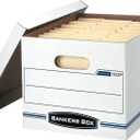 Bankers Box 6-Pack Basic Duty File Storage Boxes with Lids, Letter/Legal, STOR/FILE, (57036-04)