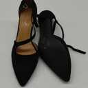Greatonu Women's Low Heeled Closed Pointed Toe Pumps Kitten Heel Cross Strap Wedding Bridal Party Office Dress Shoes, 10