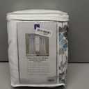 Lush Decor Weeping Flower Light Filtering Window Curtain Panels, Pair, 52"W x 108"L + 2" Header, Blue & Gray - Charming Modern Floral Curtains for Living Room, Dining Room, & Bedroom