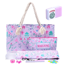 American Mahjong Tile Set, 166 Pink Tiles, Bag and Mahjong Accessories, 4 All-in-One Rack/Pushers, Mahjong Set Complete