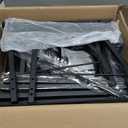 WLIVE LED Nightstand with Charging Station, Fabric Dresser with 5 Drawers for Bedroom, Tall Night Stand with Open Shelves, Bed Side Tables Living Room, Black