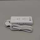 Flat Plug Power Strip, HANYCONY Ultra Thin Extension Cord, 6 Outlets 3 USB Ports(2 USB C), 5ft Multiple Outlet Extender with Wall Mount No Surge Protector for Dorm Room, Cruise, Travel Essentials (White)