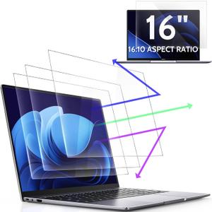 3 x 3 Pcs 16" Anti Blue Light Screen Protector Compatible With Lenovo Hp Dell Acer Asus Samsung etc Laptop-16:10 Aspect, 16 Inch Computer Monitor Glare Filter Uv Blocker Shield Cover Eye Protection Film