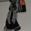 Hylaea Merino Wool Ski Socks, Cold Weather Socks for Snowboarding, Snow, Winter, Thermal Knee-high Warm Socks, Hunting (Large, Black Dark Grey Grey (3 Pairs))