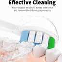 10pcs Replacement Toothbrush Heads for Philips Sonicare, End-Rounded Soft Bristles, Fits DiamondClean, 2 Series, ProtectiveClean, with Travel Caps